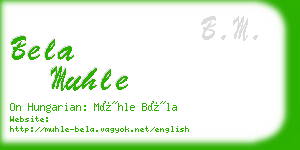 bela muhle business card